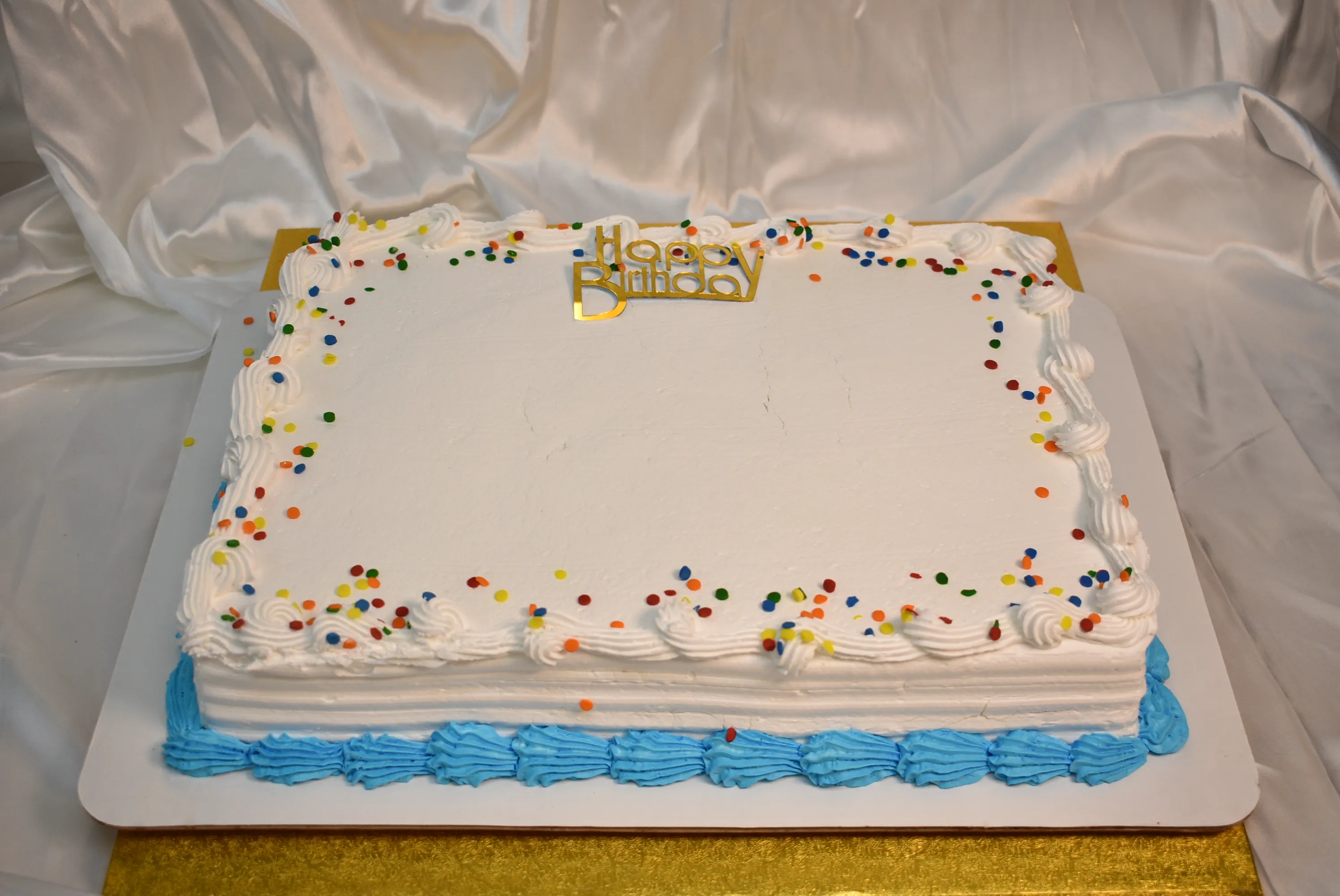 Blue Half Sheet Cake